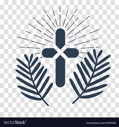 Silhouette Icon Palm Sunday Royalty Free Vector Image