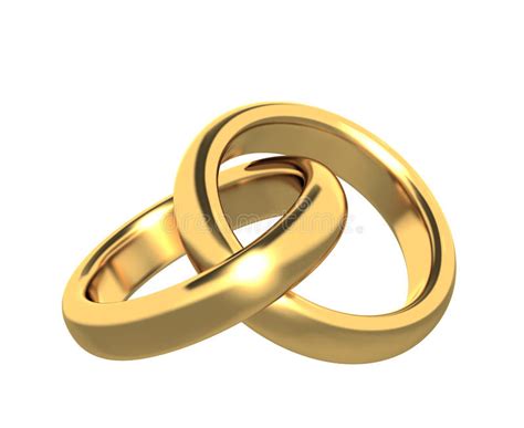 Two 3d Gold Wedding Ring Stock Illustration Illustration Of Marry