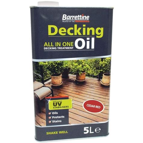 Diesel Parts Direct Barrettine Cedar Red Decking Oil All In One Treatment 5 Litre