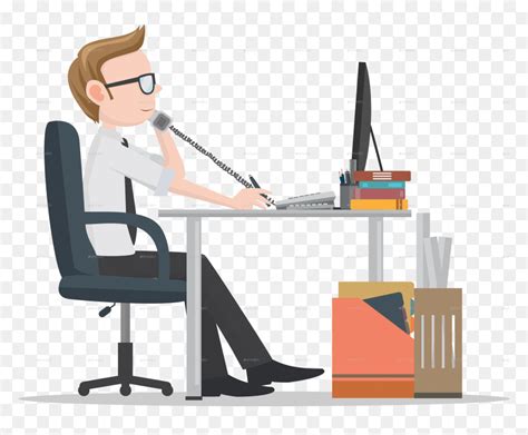 Office Worker Animation Tired Office Worker Modern Cartoon People