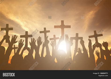 Group People Holding Cross Praying Image And Photo Bigstock