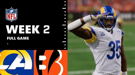 Week 2 Rams 1 0 Vs Bengals 1 0 Madden 23 Simulations Youtube