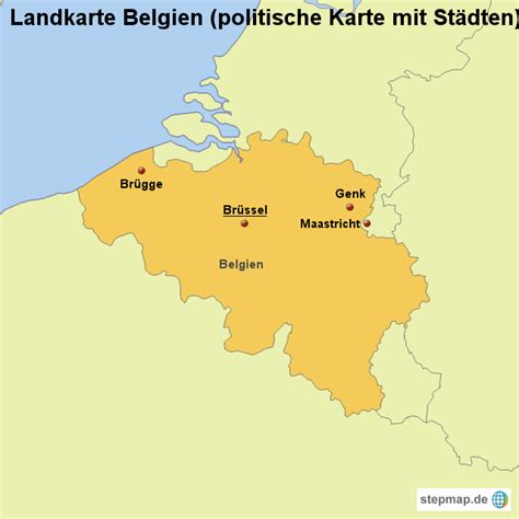 Die michelin regionalkarten bieten viele nützliche informationen: Landkarte Belgien (politische Karte mit Städten) von ...