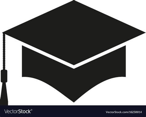 Graduation School Cap Black Royalty Free Vector Image