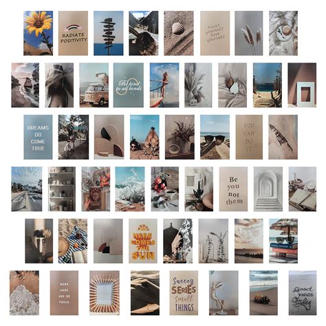 Buy Owltree 50pcs 4x6 Inch Boho Beachy Wall Collage Kit Aesthetic