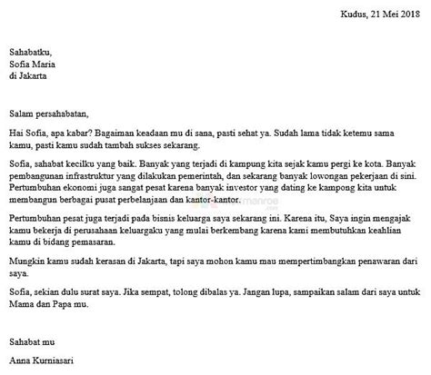 Pada artikel sebelumnya telah dibahas tentang contoh surat pribadi untuk teman dalam bahasa indonesia. Surat Pribadi : Pengertian, Ciri-Ciri, Jenis, Struktur Dan ...