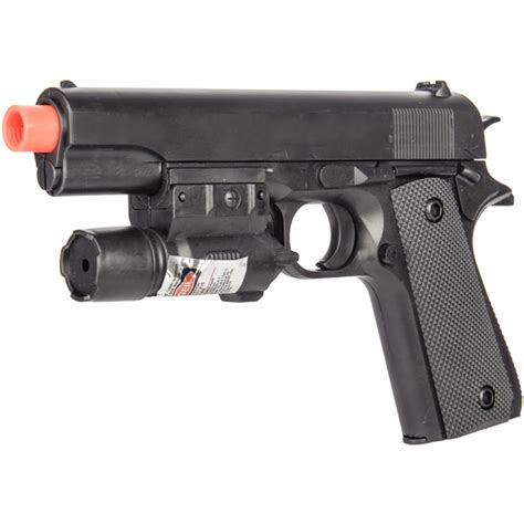 P2003 Airsoft 8 Spring Powered Pistol With Laser 4N1 P2003