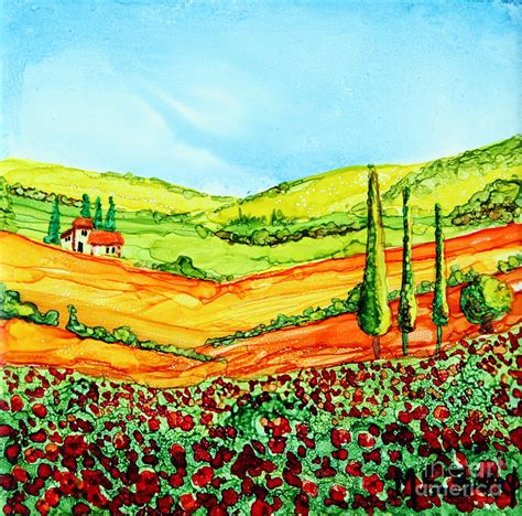 Tuscan Countryside Painting By Maria Barry Fine Art America