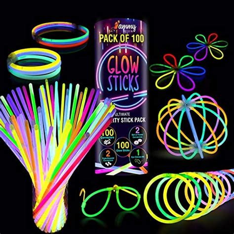 Premium Glow Sticks 100 Bulk Party Supplies Glow In The Dark 12 Hours