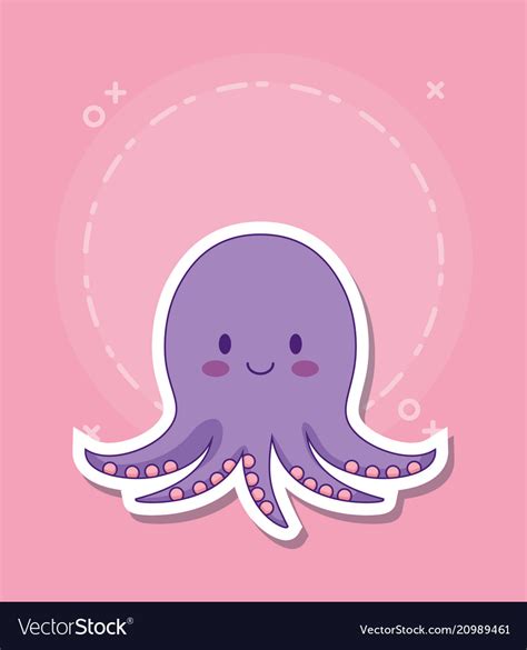 Cute Octopus Icon Royalty Free Vector Image Vectorstock