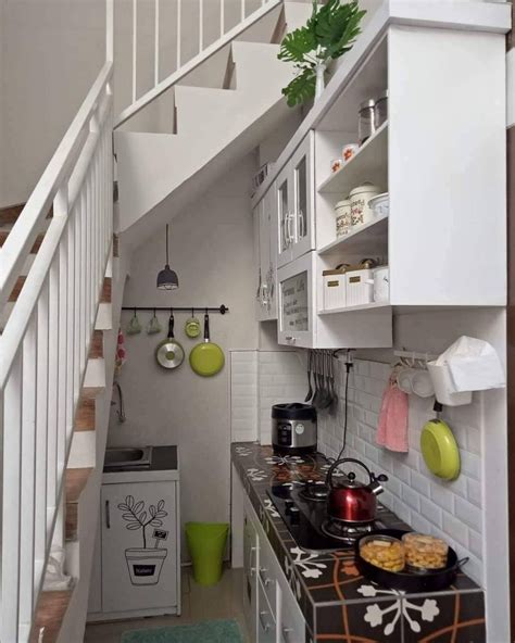 kecil tapi cantik  desain dapur minimalis  konsep ceria