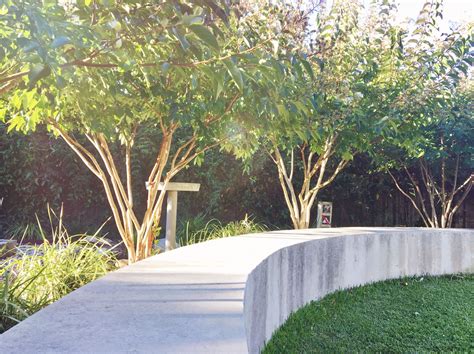 Curved Concrete Seating Wall In Suburban Garden Margaret River Multi