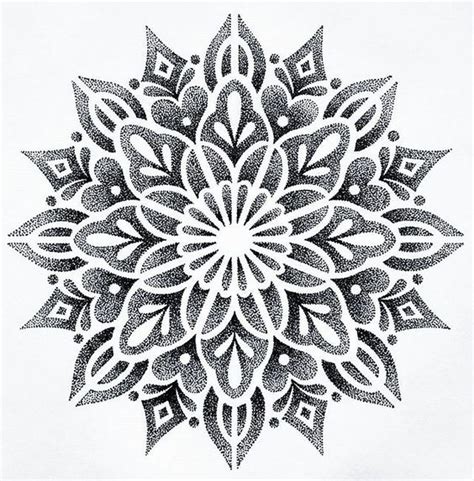 Beautiful Dotwork Mandala Sun Tattoo Geometric Mandala Tattoo