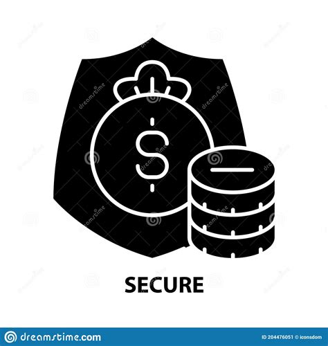 Secure Icon Black Vector Sign With Editable Strokes Concept