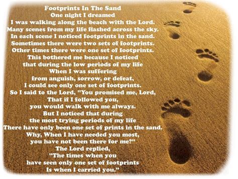 Footprints In The Sand Poem Ts Engraved With Text Of Thefamous