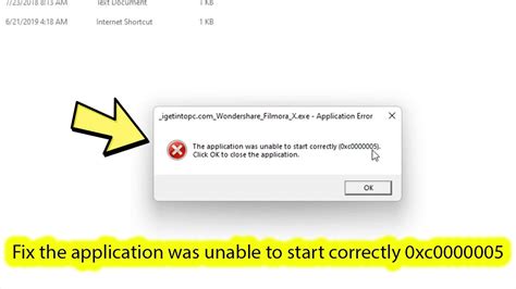 Fix The Application Was Unable To Start Correctly 0xc0000005 Windows 11 Youtube