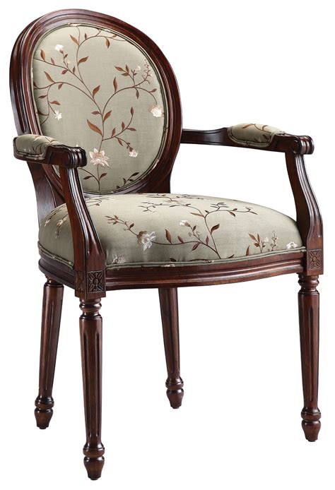 A modern floral chair will transform your space. Fabric Accent Chair in Light Green Floral from Steinworld ...