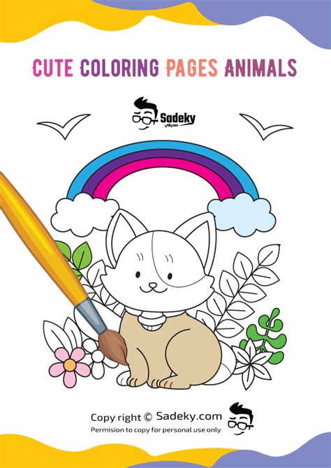 Free Cute Coloring Pages Printable Animals For Kids Sadeky