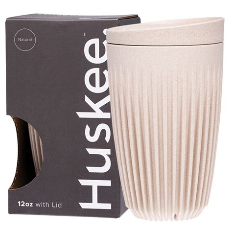Huskee Natural Reusable Coffee Cup 12oz Organicnature