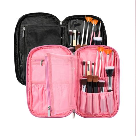 Makeup Brushes Bag 2 Colors Travel Cosmetics Bag Pro Zipper Brushes