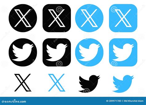 Twitter X New Logo Vcetor X New Twitter Icon Set Of Twitter New And