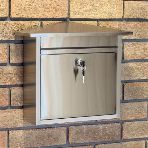 Stainless Steel Lockable Mailboxpostbox Outdoor Home Mailpostletter