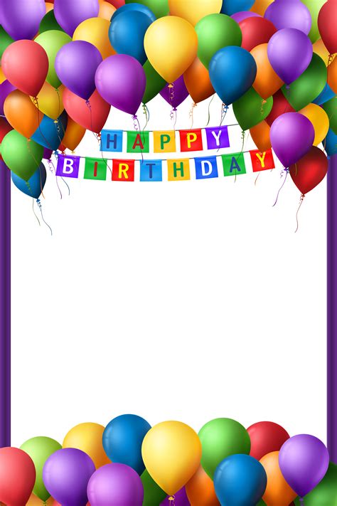 Pink and purple birthday frame, birthday frames party , joyeux anniversaire transparent background png clipart. Happy Birthday Transparent PNG Frame | Gallery ...