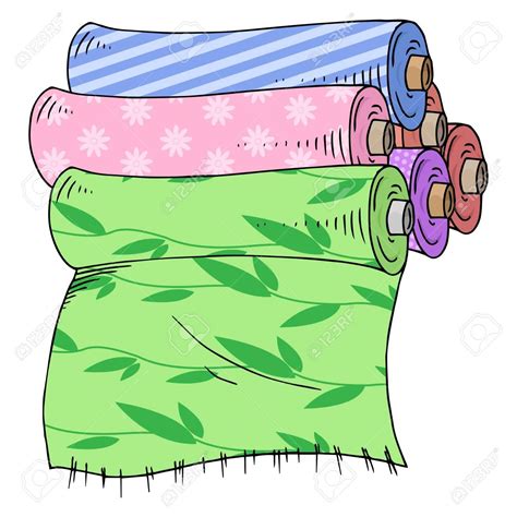 Set Roll Of Paper Cloth Hand Drawn Vector Illustration Of A Roll Of