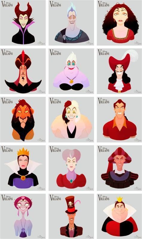Disney Villains By Mario Oscar Gabriele Disney Princess Movies