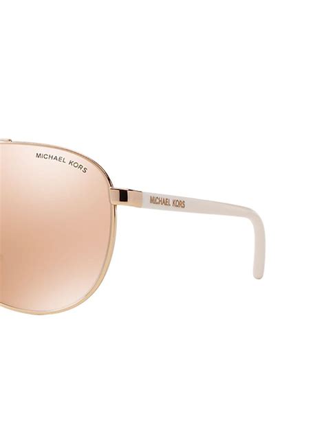 michael kors collection 59mm aviator sunglasses in rose gold modesens
