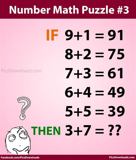 Can You Solve This High IQ Number Math Puzzle With Answer Maths Puzzles Math