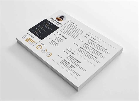 The template can easily be customized in photoshop. 15 One Page Resume Templates Examples of 1 Page Format