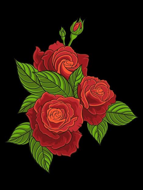 Premium Vector Rose Flower Vector Design Color Editable