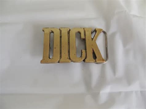 Vintage Dick Solid Brass Belt Buckle Picclick