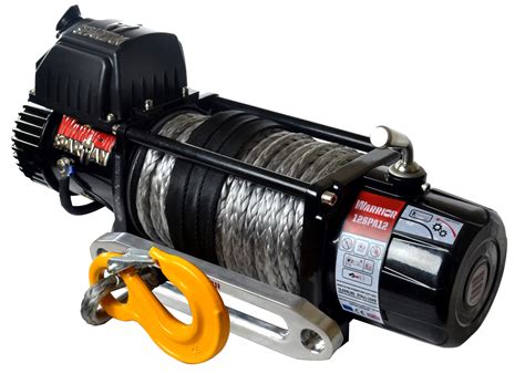spartan 12000 electric winch 12 volt with synthetic cable warrior winches brands