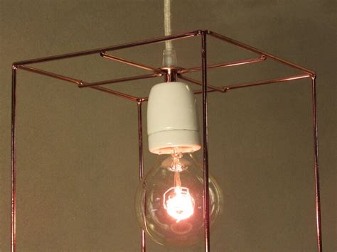 Geometric Pendant Light Minimal Industrial Lamp Cubic Cage Etsy