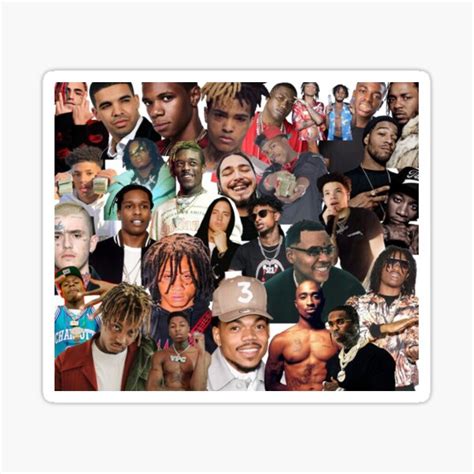 Rappers Collage Sticker By Mctok Redbubble