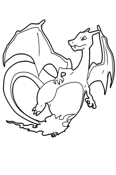 Coloriage Pok Mon Dracaufeu Pour Les Enfants T L Charger Et Imprimer