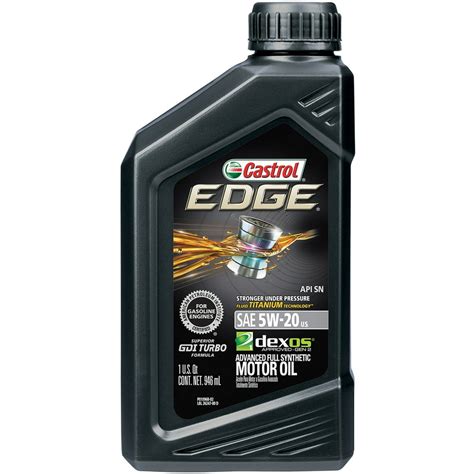 Castrol Edge 5w 20 Advanced Full Synthetic Motor Oil 1 Quart Walmart