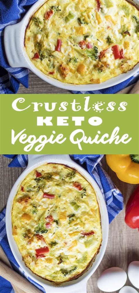 Crustless Garden Veggie Quiche Low Carb Gluten Free Vegetarian Keto