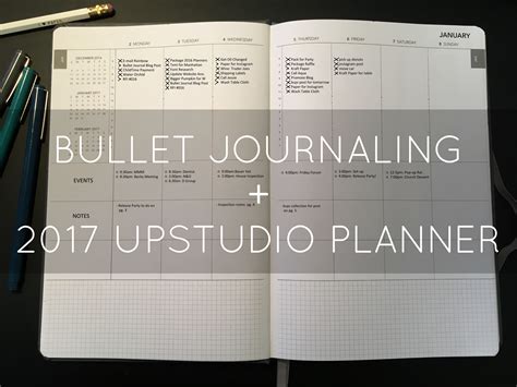 Bullet Journaling And The Upstudio Planner Bullet Journal Journal