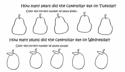 The Very Hungry Caterpillar Worksheets Free - Thekidsworksheet