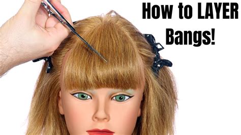 How To Layer Bangs Thesalonguy Youtube