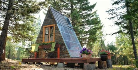 Couple Builds Tiny A Frame Cabin In Three Weeks For Only 700