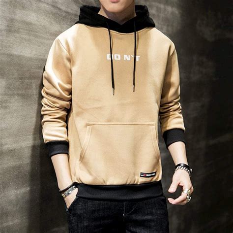 Mens Classic Back Two Tone Hooded Sweatshirt In 2021 Hoodies Men Style Hoodie Outfit Men Men