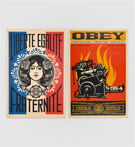 Obey Print And Destroy Libert Galit Fraternit
