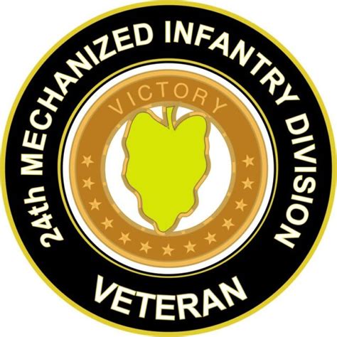 24th Mechanized Inf Division Veteran Crest 55 Sticker Officially
