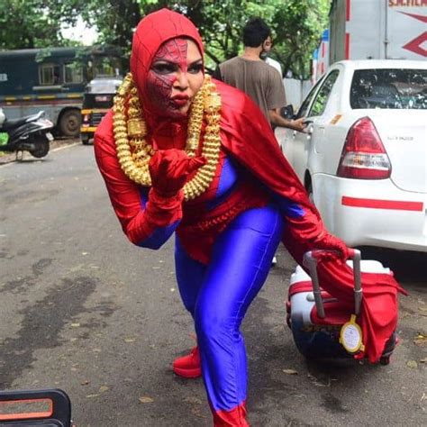 Rakhi Sawant Dresses Up As Spider Woman And Demands To Enter The Bigg