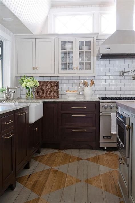 The cool tones create a mellow. Harlequin Pattern Kitchen Floor - Transitional - Kitchen ...