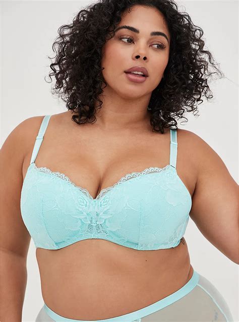 Plus Size Full Coverage Balconette Lightly Lined Floral Lace 360
